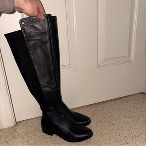 Michael Kors Black Over-the-Knee Leather Boots